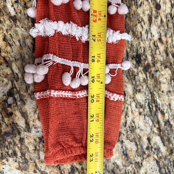 Cute Options Cotton Boho Peasant Tassel Ties Long Sleeve Top Blouse Size S - Picture 7 of 8